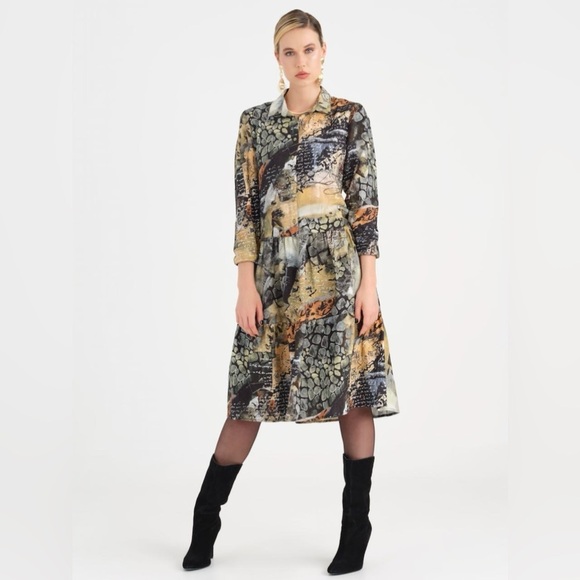 Simply Art by Dolcezza Dress “Postal” midi dress size large - Picture 9 of 9